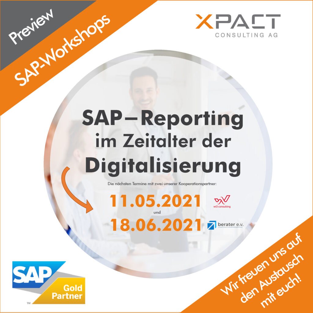 Interessante und interaktive SAP Workshops – SAP-Reporting im Zeitalter der Digitalisierung!